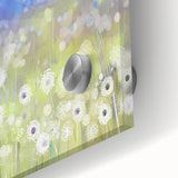 Dreamy Meadow Wall Art – Blue and Green Abstract Canvas Print