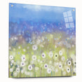Dreamy Meadow Wall Art – Blue and Green Abstract Canvas Print