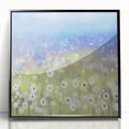 Dreamy Meadow Wall Art – Blue and Green Abstract Canvas Print