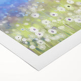 Dreamy Meadow Wall Art – Blue and Green Abstract Canvas Print