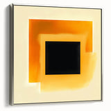 Abstract Art Prints – Black Square with Glowing Orange Gradient
