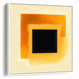 Abstract Art Prints – Black Square with Glowing Orange Gradient