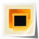 Abstract Art Prints – Black Square with Glowing Orange Gradient