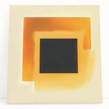 Abstract Art Prints – Black Square with Glowing Orange Gradient