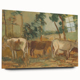 Modern Wall Art - Cows by Cyprián Majerník - Rustic Farmhouse Decor