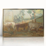 Modern Wall Art - Cows by Cyprián Majerník - Rustic Farmhouse Decor