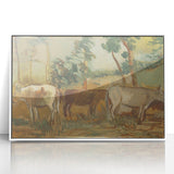 Modern Wall Art - Cows by Cyprián Majerník - Rustic Farmhouse Decor