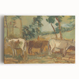 Modern Wall Art - Cows by Cyprián Majerník - Rustic Farmhouse Decor