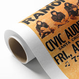 Ramones Retro Poster - 1980 Santa Cruz Concert Art - Civic Auditorium