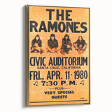 Ramones Retro Poster - 1980 Santa Cruz Concert Art - Civic Auditorium
