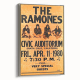 Ramones Retro Poster - 1980 Santa Cruz Concert Art - Civic Auditorium
