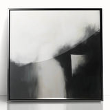 Modern Abstract Wall Art – Minimalist Black and White Canvas