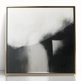 Modern Abstract Wall Art – Minimalist Black and White Canvas