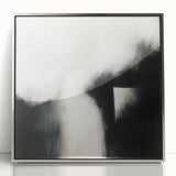 Modern Abstract Wall Art – Minimalist Black and White Canvas