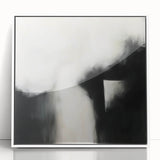 Modern Abstract Wall Art – Minimalist Black and White Canvas