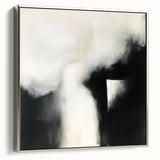 Modern Abstract Wall Art – Minimalist Black and White Canvas