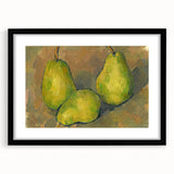 Impressionism Wall Art – Three Pears Inspired by French Masters