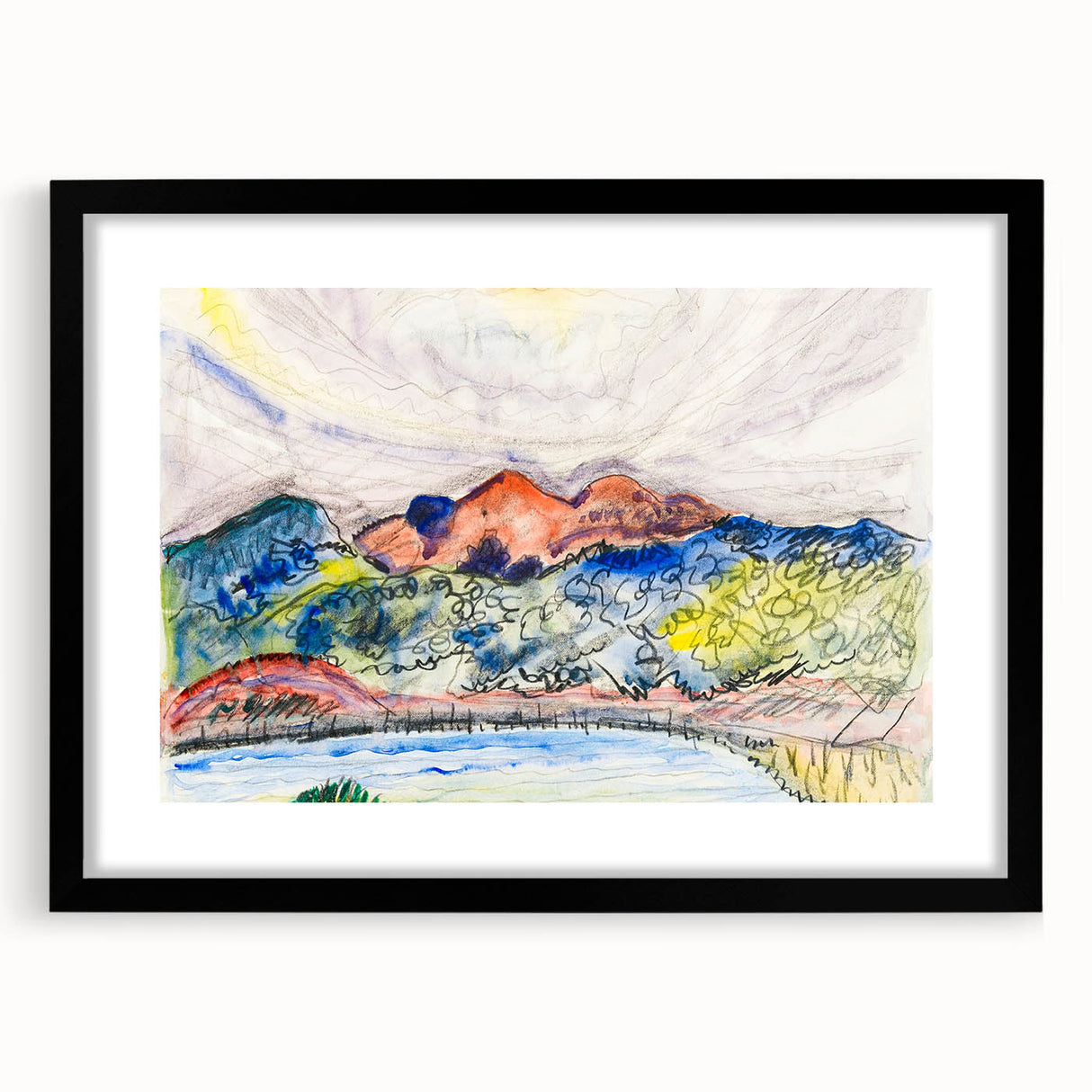 Modern Wall Art - Early Landscape by Charles Demuth - Colorful Nature Decor