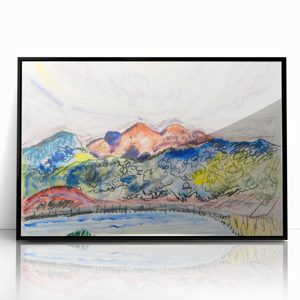 Modern Wall Art - Early Landscape by Charles Demuth - Colorful Nature Decor