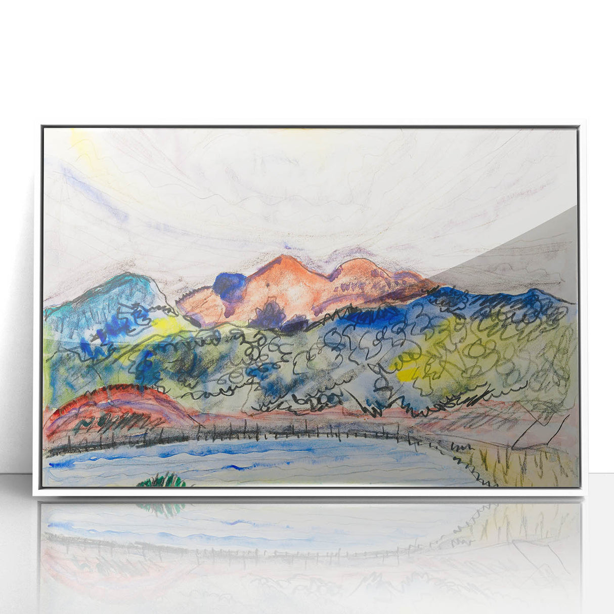 Modern Wall Art - Early Landscape by Charles Demuth - Colorful Nature Decor