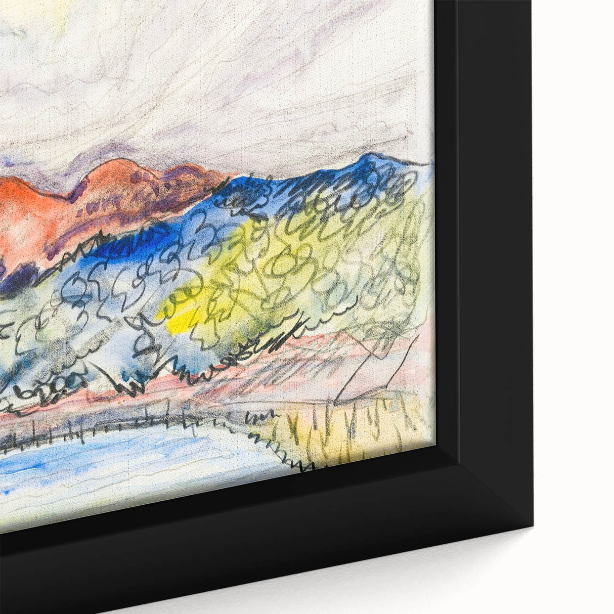 Modern Wall Art - Early Landscape by Charles Demuth - Colorful Nature Decor