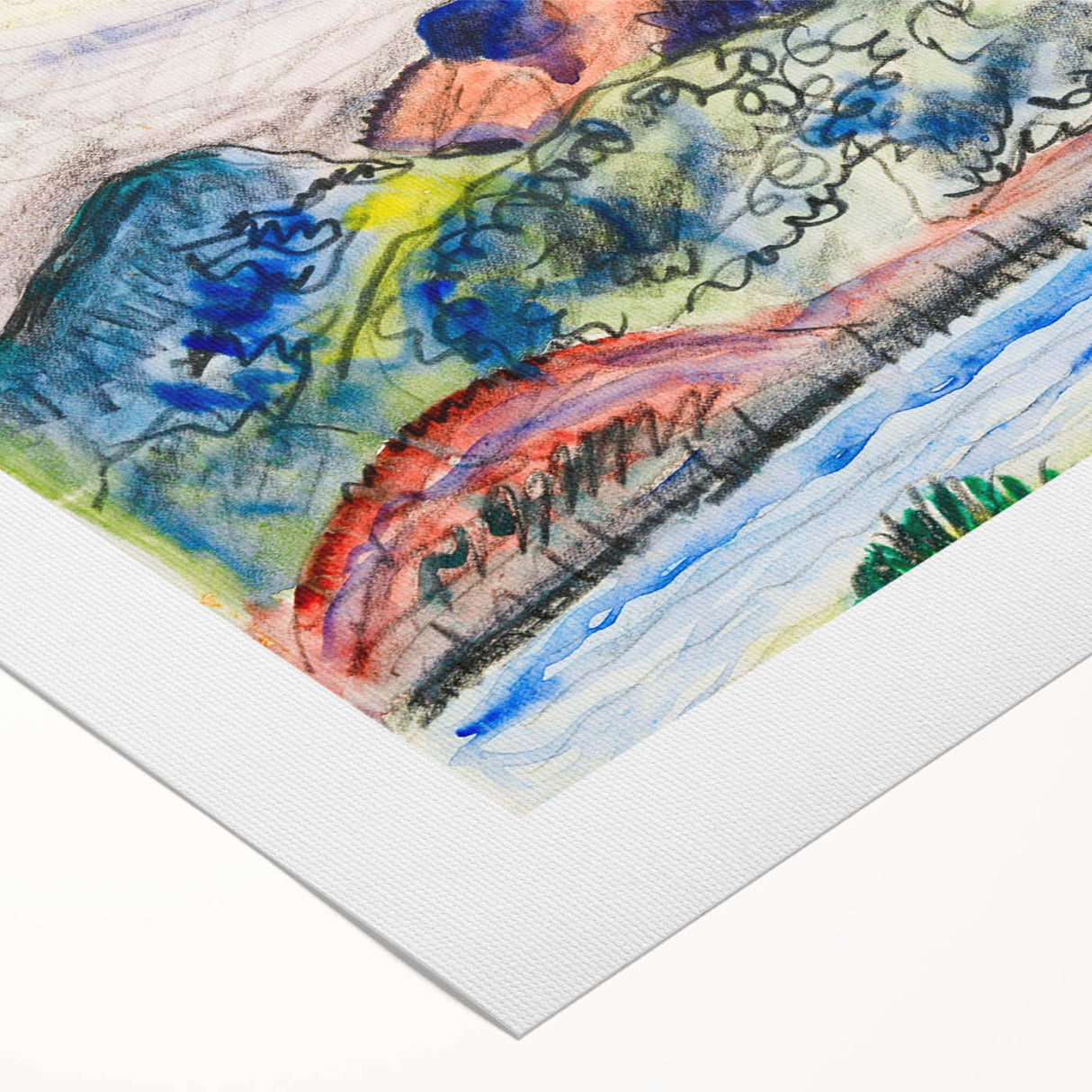 Modern Wall Art - Early Landscape by Charles Demuth - Colorful Nature Decor