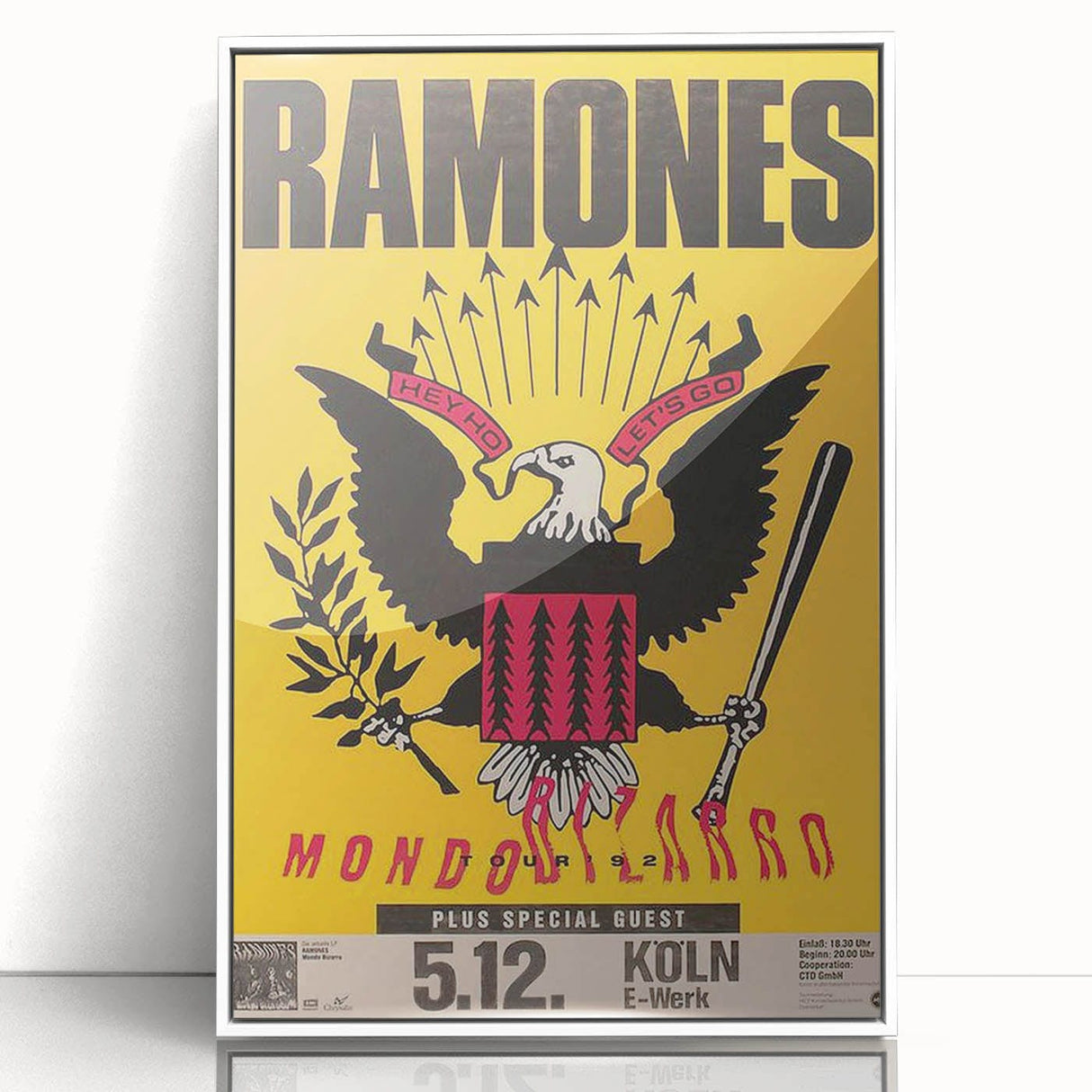 Ramones Retro Poster - Mondozero Tour 1992 - Vintage Concert Art