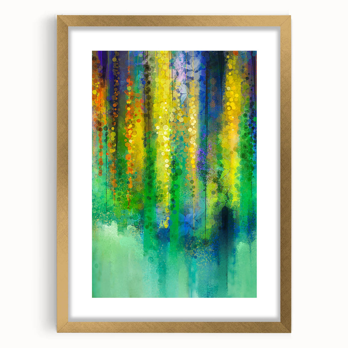 Vibrant Green and Yellow Abstract Wall Art – Modern Canvas Print