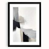 Abstract minimalist wall art featuring soft earth tones, elegantly framed with a mat, perfect for modern home decor, enhancing any living space's aesthetic.