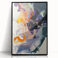Large Abstract Wall Art – Bold Vertical Swirl in Orange and Purple