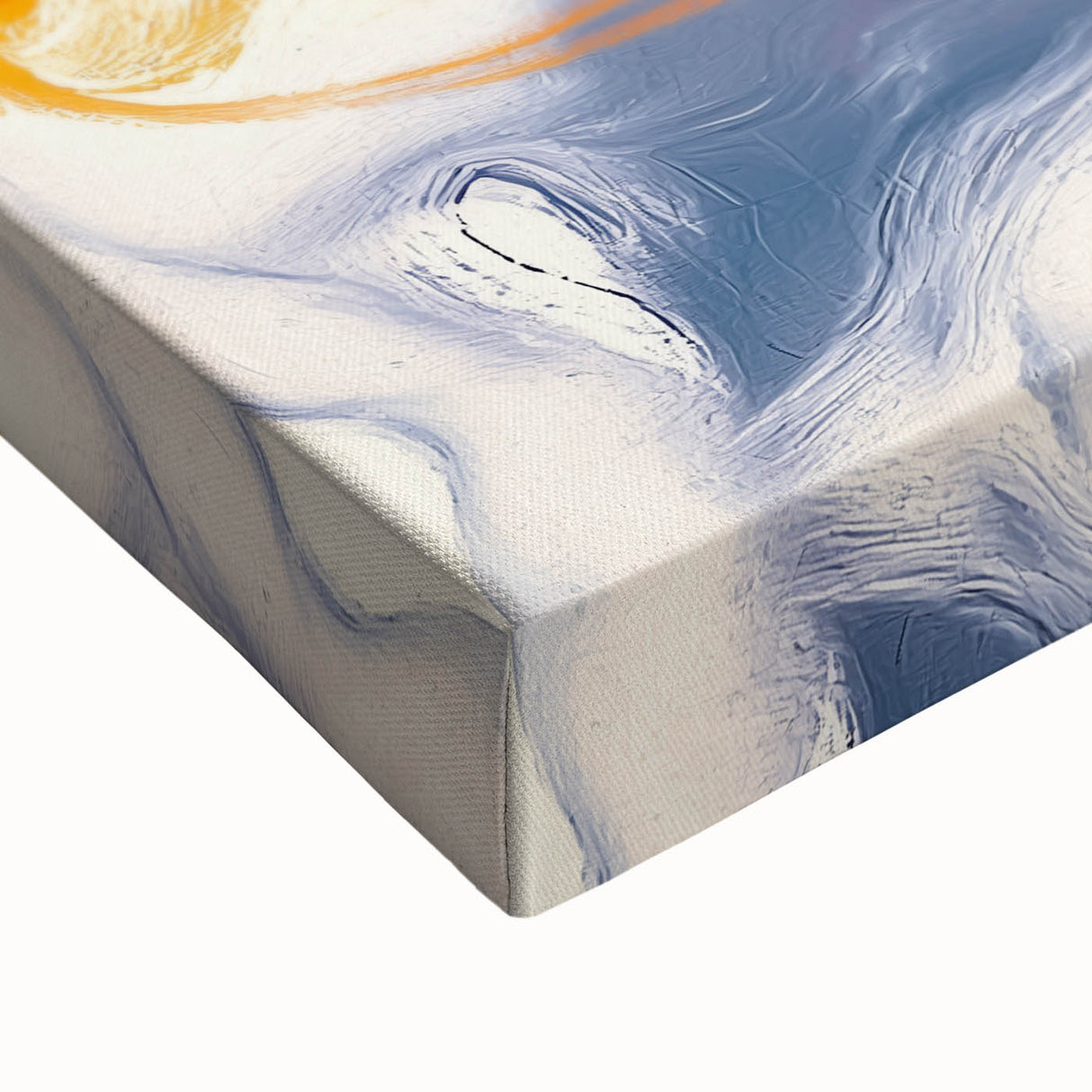 Large Abstract Wall Art – Bold Vertical Swirl in Orange and Purple