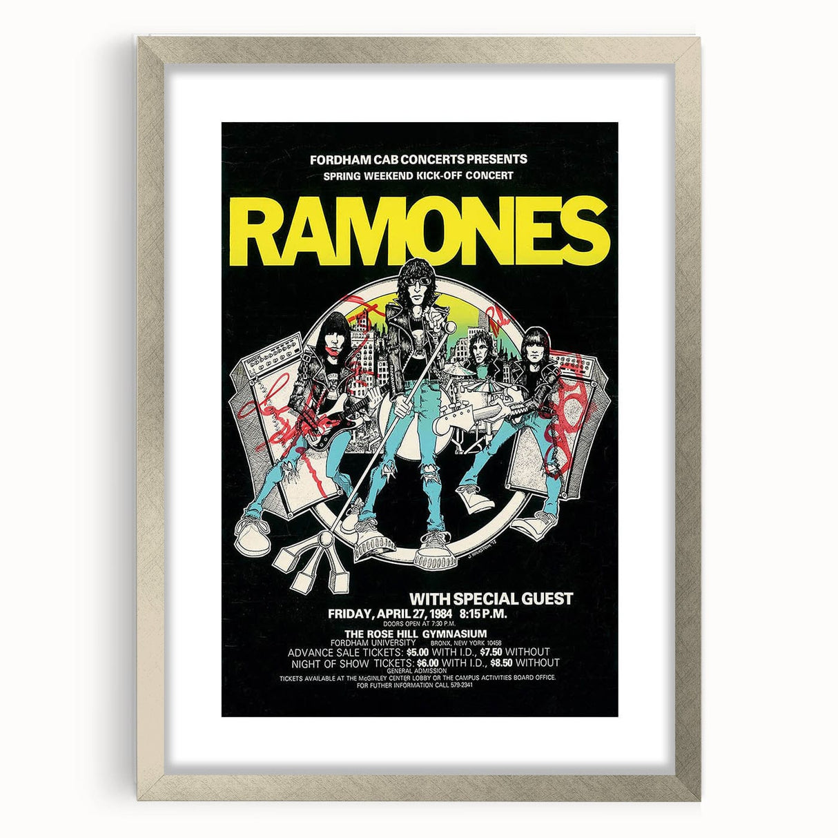 Retro Ramones Concert Poster | Vintage Wall Art & Retro Canvas Prints