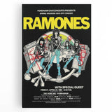 Retro Ramones Concert Poster | Vintage Wall Art & Retro Canvas Prints