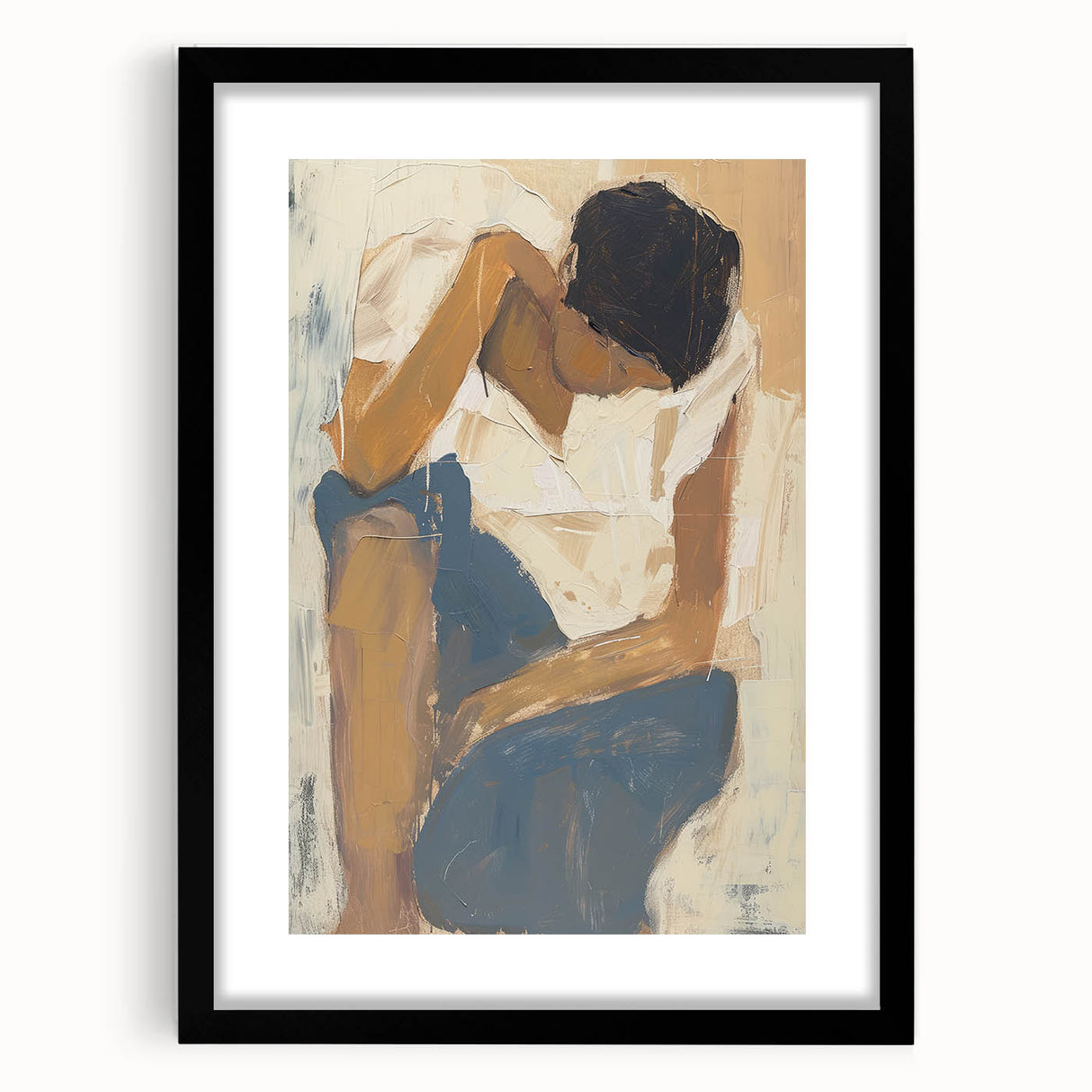 Minimalist Figurative Wall Art – Abstract Canvas for Living Room