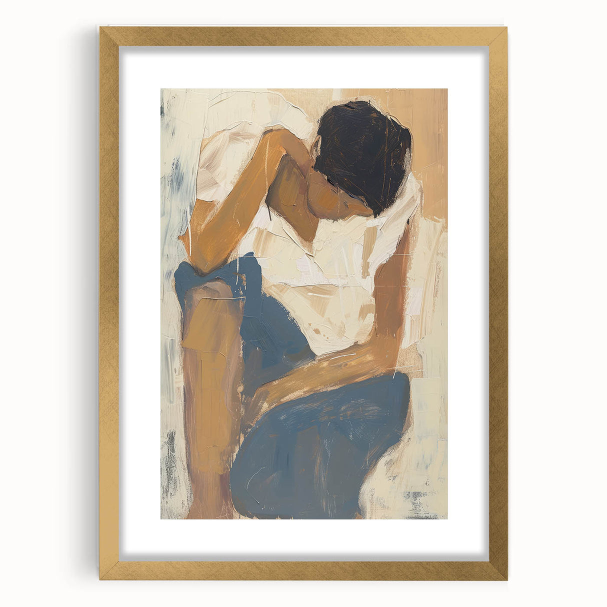 Minimalist Figurative Wall Art – Abstract Canvas for Living Room