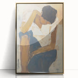 Minimalist Figurative Wall Art – Abstract Canvas for Living Room