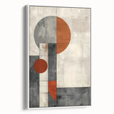 Framed abstract minimalist wall art featuring a white canvas with subtle textural details, showcasing a modern design perfect for contemporary interiors.