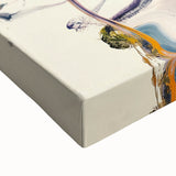 Colorful Abstract Wall Art – Expressive Orange and Dark Green Swirl