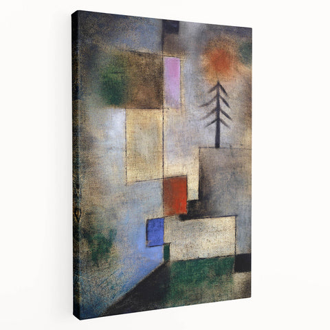 Modern Wall Art: Abstract Geometric Fir Tree – Soothing Minimalist Decor