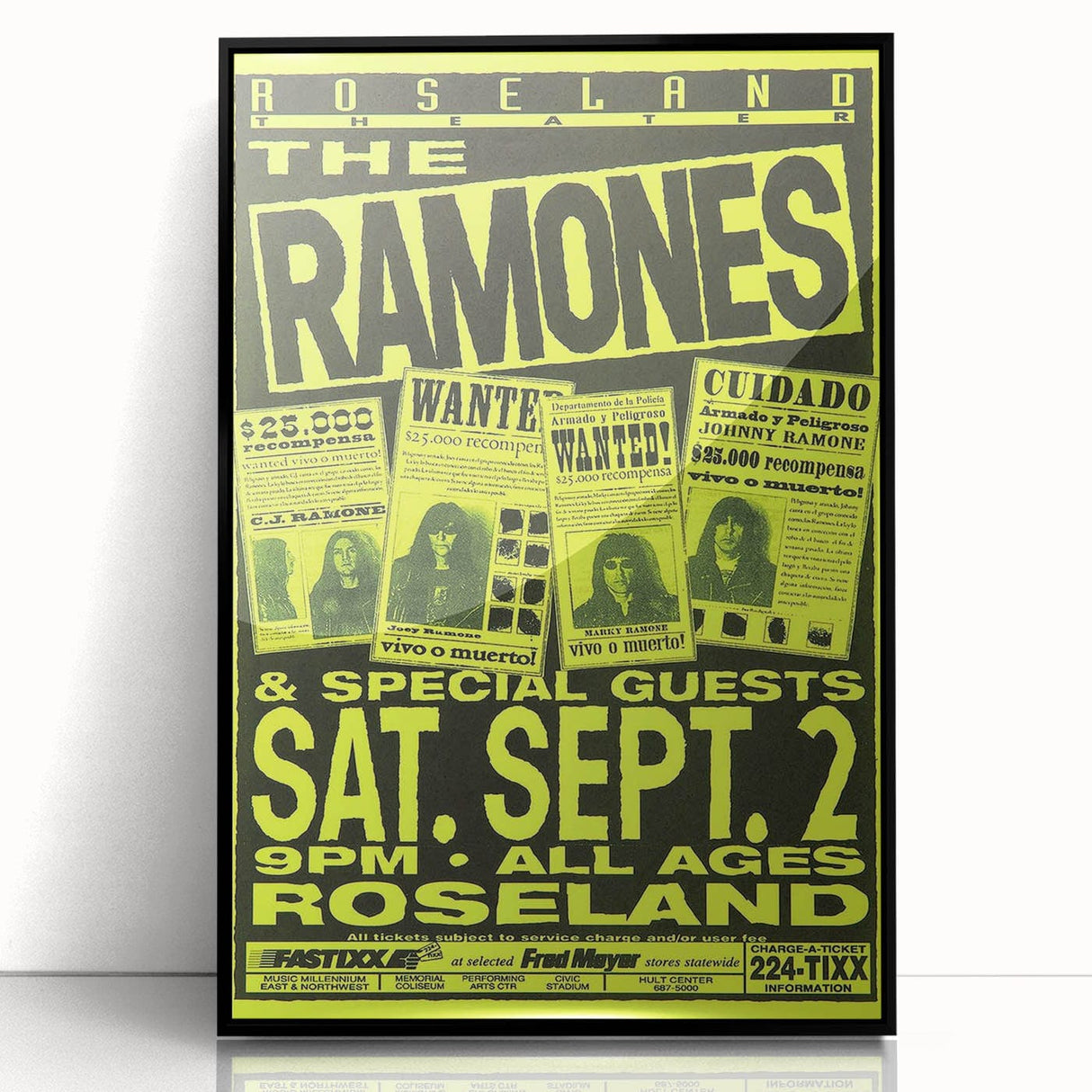 Retro Ramones Concert Poster | Vintage Punk Rock Wall Art