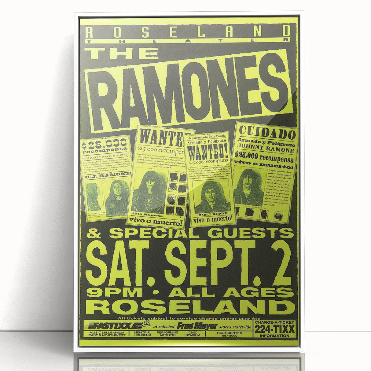 Retro Ramones Concert Poster | Vintage Punk Rock Wall Art