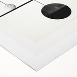 Abstract minimalist wall art on rolled canvas showcasing soft pastel colors and geometric shapes, ideal for contemporary home decor. Perfectly packaged for easy display.