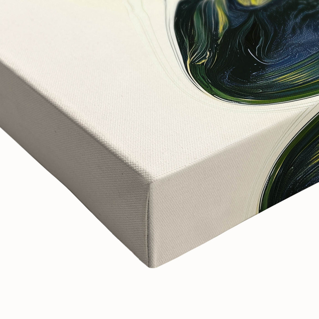 Abstract Art Prints – Flowing Modern Swirl in Orange and Mint Green