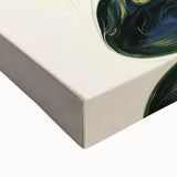Abstract Art Prints – Flowing Modern Swirl in Orange and Mint Green