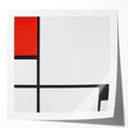 Minimalist Modern Wall Art – Abstract Geometric Red and Black Composition