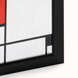 Minimalist Modern Wall Art – Abstract Geometric Red and Black Composition