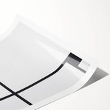 Minimalist Modern Wall Art – Abstract Geometric Red and Black Composition