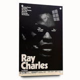 Ray Charles 1969 Concert Poster | Vintage Black & White Wall Art
