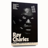 Ray Charles 1969 Concert Poster | Vintage Black & White Wall Art