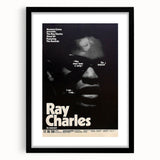 Ray Charles 1969 Concert Poster | Vintage Black & White Wall Art